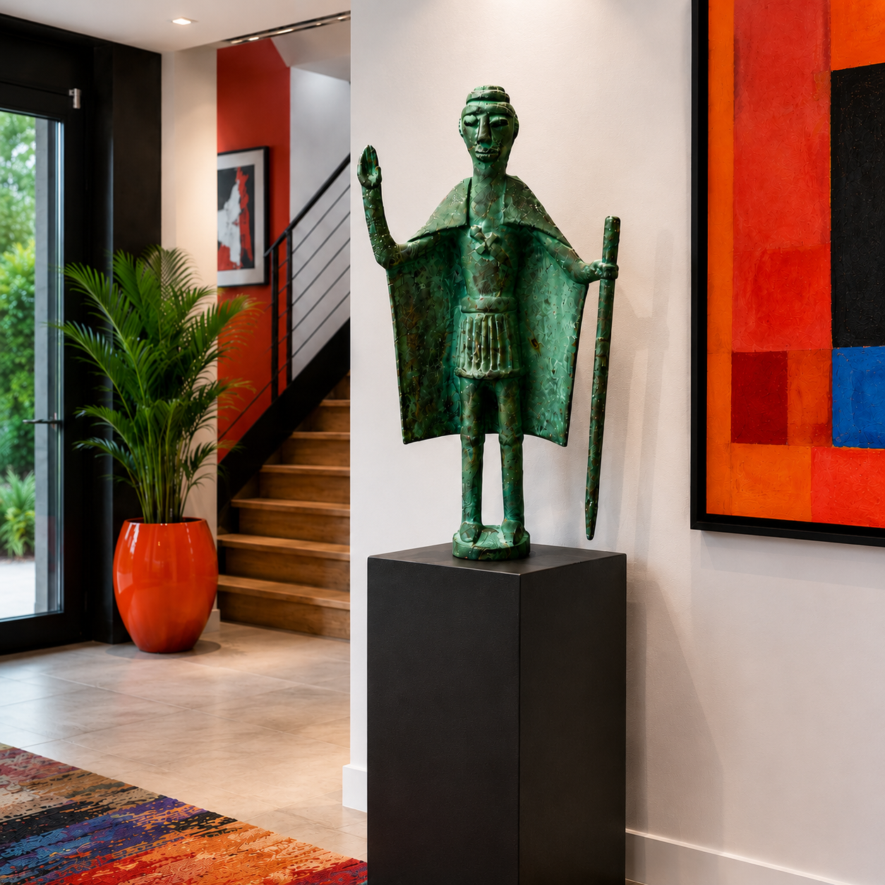 CAPOTWIN – Sculpture en bronze de style nuragique – 55 cm