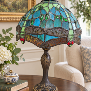 Lampe de table Auroh style Tiffany – Libellules – TFTL-1015